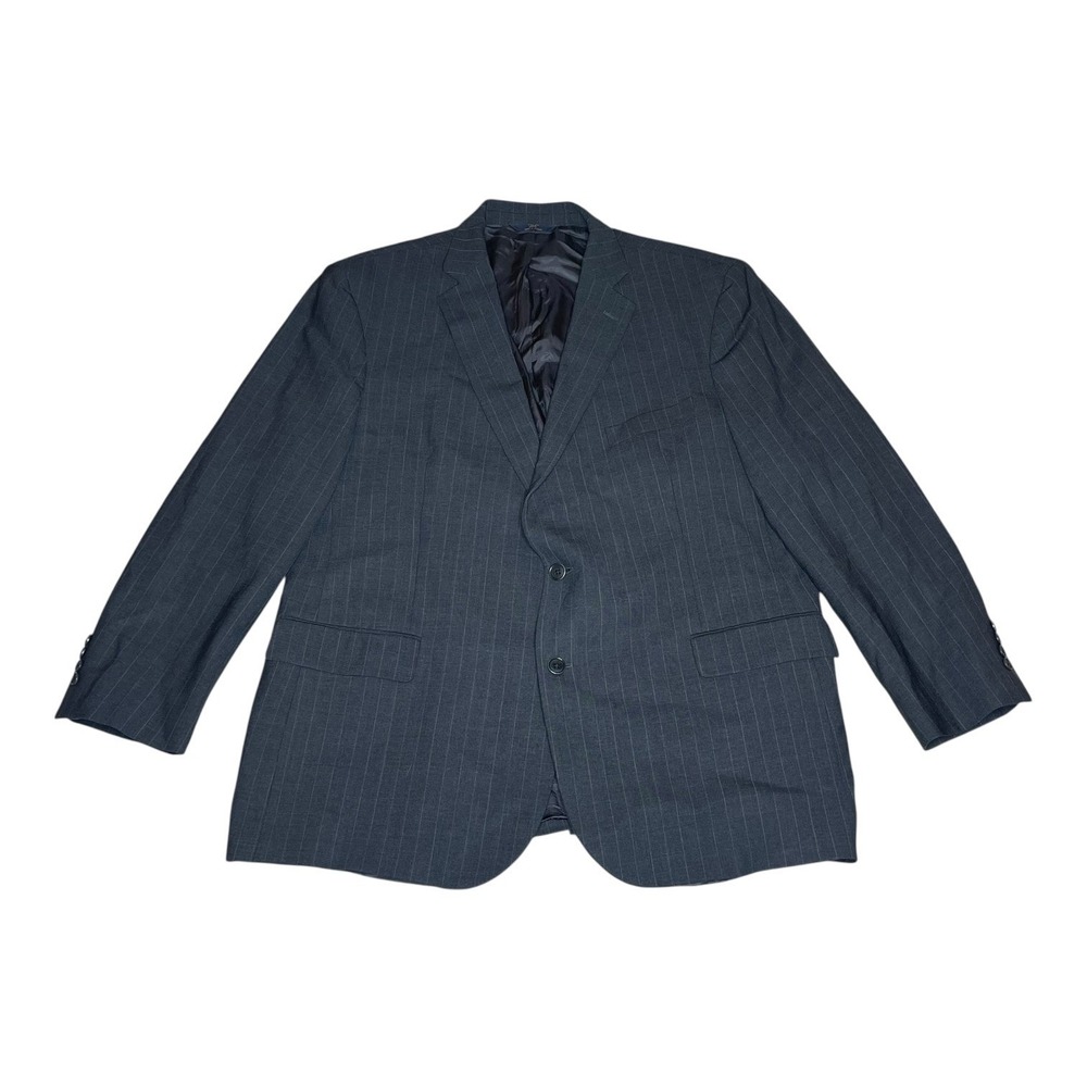 Brooks‎ Brothers 346 Mens 48R Charcoal Grey Pinstripe Stretch Wool Blazer Jacket